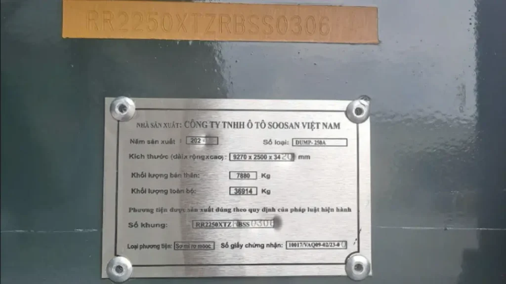 mooc soosan xác nặng 7880 Kg